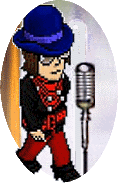 Habbo Idol at mic on stage